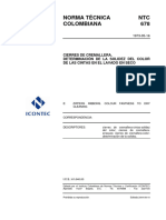 NTC678 Cierres de Cremallera. Determinación de La Solidez Del Color de Las Cintas en El Lavado en Seco