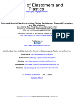 Plastics Journal of Elastomers And: and Morphology Extruded Starch/PVA Composites: Water Resistance, Thermal Properties