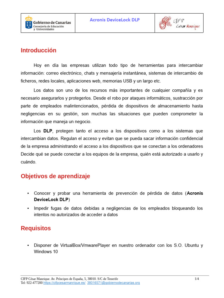Acronis DeviceLock DLP: Guía de Uso | PDF | Windows 10 | Memoria USB