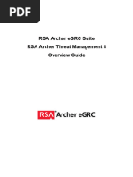 RSA Archer Threat Management 4 Overview Guide