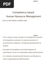 Competency Based HRM