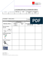 FICHA 2 TEST VALORACIÓN Condición Física