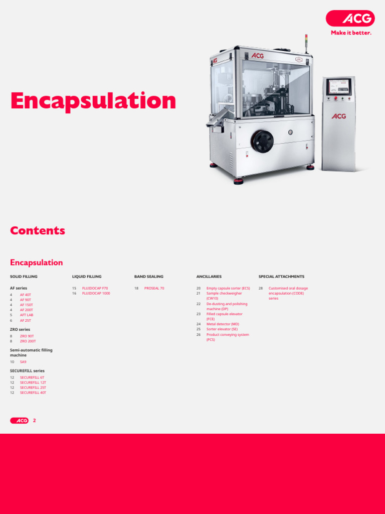 ACG Capsule Filling Machine Overview | PDF | Tablet (Pharmacy ...