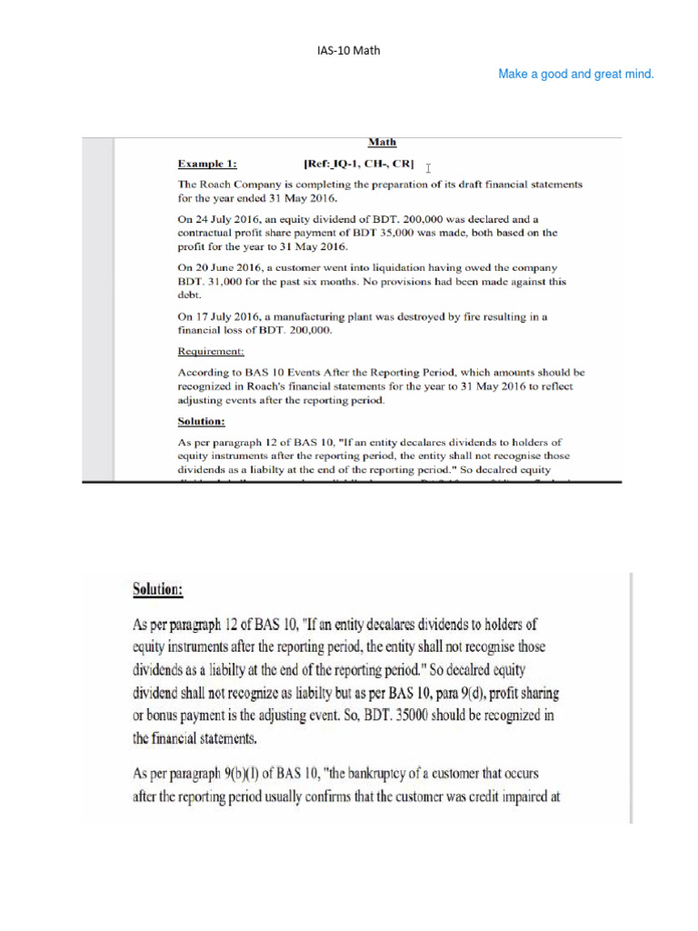 IAS 10 Math Solution | PDF | Teaching Methods & Materials