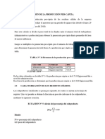 Determinación de La Producción Percapita