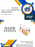 Dti Davao de Oro 2Nd - 3Rd Semester Highlights: As of August 30, 2023