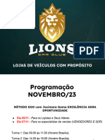 Programação NOVEMBRO - LIONS CAR CLUB