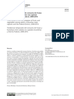 Tendências Temporais Do Consumo de Frutas e Hortaliças Entre Adultos Nas Capitais Brasileiras e Distrito Federal, 2008-2016