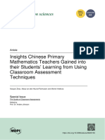 Artikel 3 - Insights Chinese Primary Mathematics Teachers Gained Into Their Students' Learning From Using Classroom Assessment Techniques