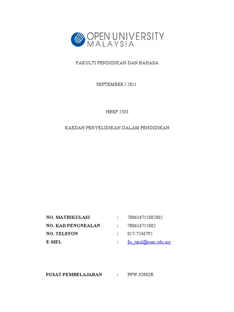 HBEF 2503 Kajian | PDF | Karier & Perkembangan | Seni & Disiplin Bahasa