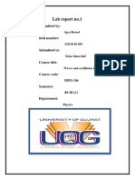 Damping Features Lab Report