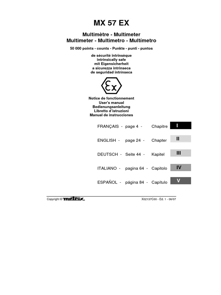 User Guide MX57Ex EN | PDF | Electric Power | Electronics