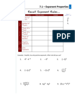 7.1 Exponent Properties