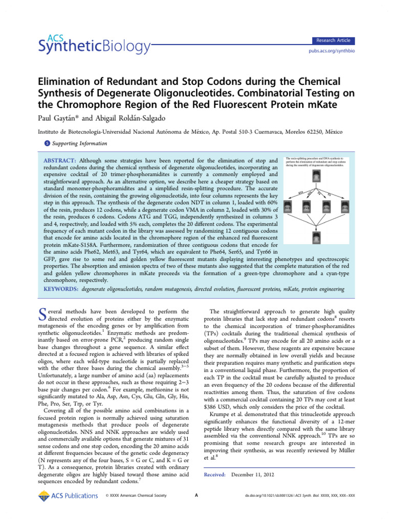 Plasmido - pJOQ - Artículo Red Fluorescent Protein Mkate | PDF ...