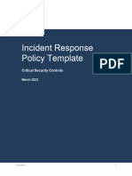 Incident Response Management Policy Template For CIS Control 17