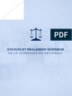 Statuts Et Règlement Intérieur de La Coordination Nationale Tunisie