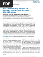 BAT Deep Learning Methods On Network Intrusion Det