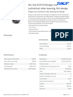 SKF NU 316 ECP - C3Single Row Cylindrical Roller Bearing, NU Design Specification