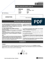 Prova Multidisciplinar (2022-2) : Assinatura