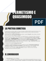 Ermetismo e Quasimodo