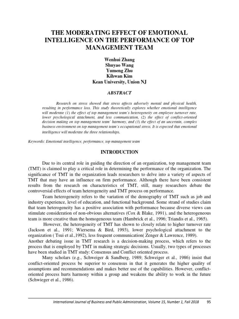 S4 Sop Effect of Emotional Intelligence | PDF | Emotional Intelligence ...