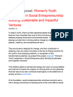 1 Project Proposal - Women's Youth Leadership in Social Entrepreneurship - Building Sustainable and Impactful Ventures
