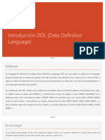 Introducción DDL (Data Definition Language)