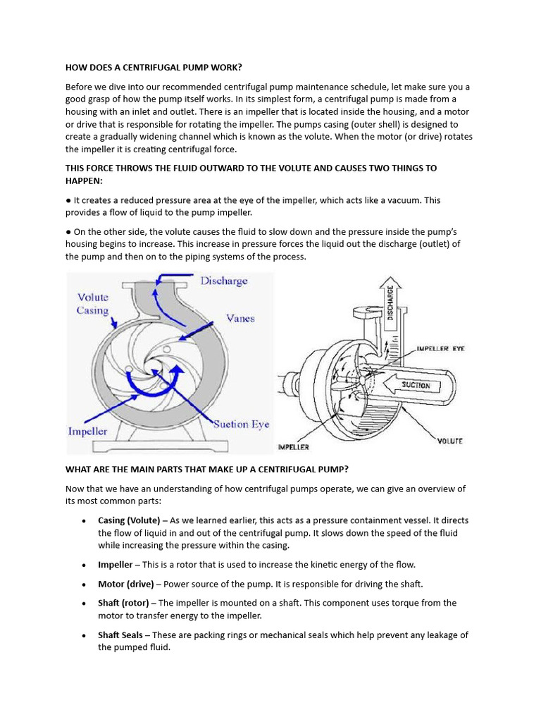 Centrifugal Pump Checklist 2023 PDF Pump Bearing (Mechanical)