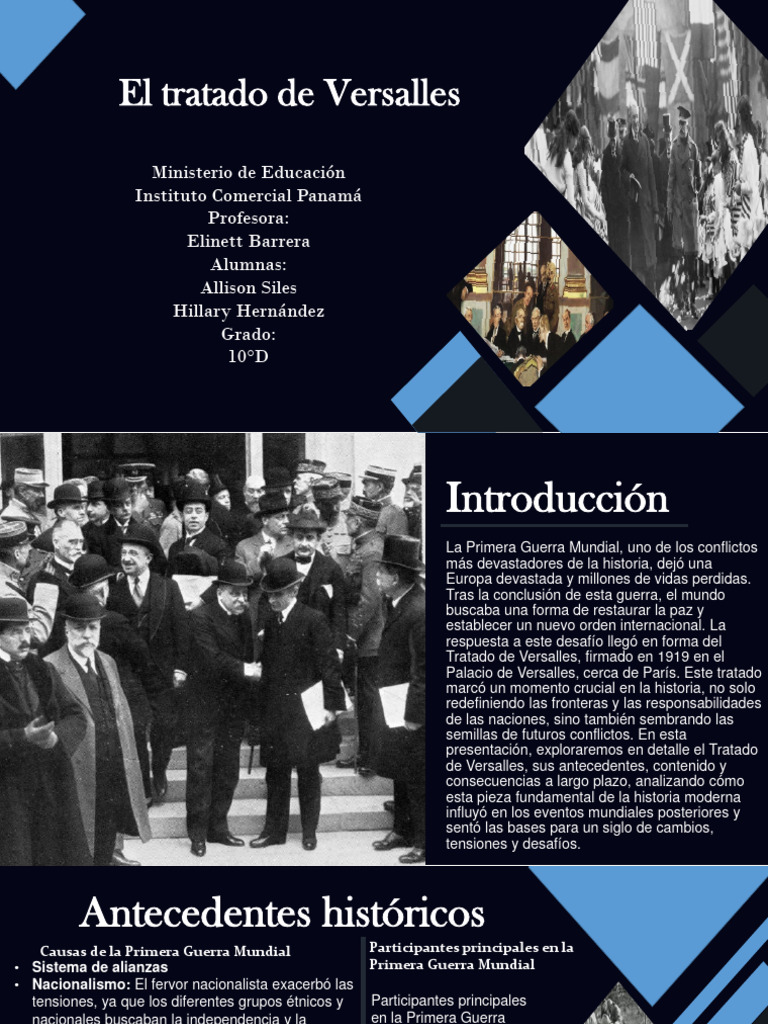 El Tratado De Versalles Pdf Primera Guerra Mundial Tratado De