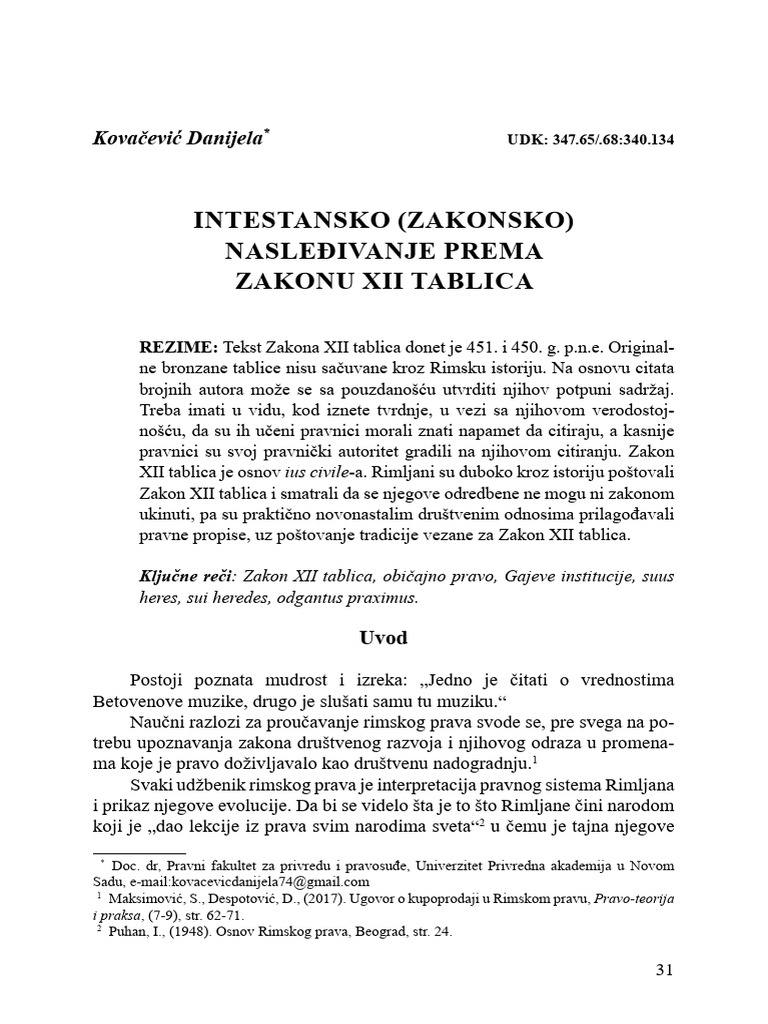 Lstosic intestate heir law according to the law of the twelve tables