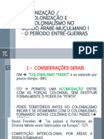 Colonização Descolonização e Neocolonialismo No Mundo Árabe Muçulmano I o Período Entre-Guerras