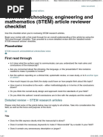 Engineering Article Reviewer Checklist - Taylor Francies