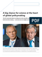 Nature - A Big Chance For Science at The Heart of Global Policymaking 4p
