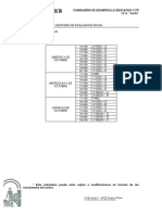 Calendario Sesiones de Evaluación Inicial 22 - 23