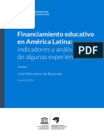 Financiamiento Educativo en América Latina. Indicadores y Análisis de Algunas Experiencias