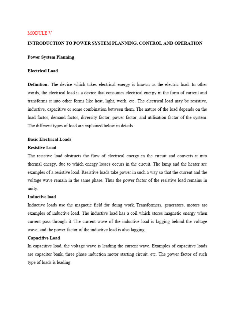 Power System Planning, Control and Operation | PDF | Electric Power ...