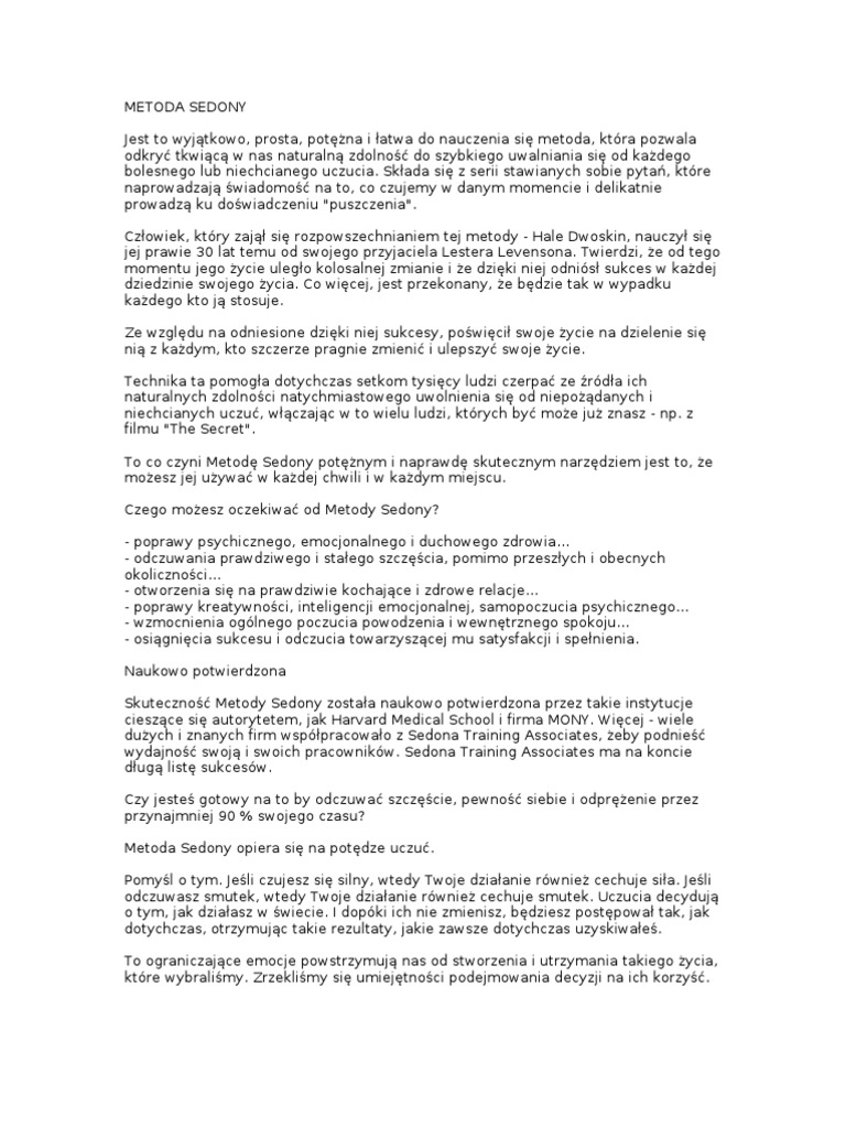 Metoda Sedona | PDF