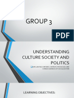 Understanding Culture Society and Politics