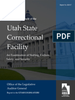 A Performance Audit of The Utah State Correctional Facility: An Examination of Staffing, Culture, Safety, and Security