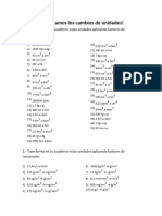 Ejercicios Cambios de Unidades Por Factores de Conversión