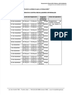 Cronograma de Inspecciones