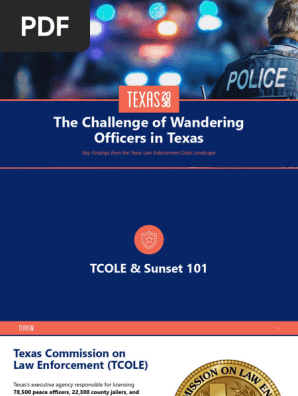 The Challenge of Wandering Officers in Texas