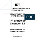 Brochure L1 Psychologie 2023 2024