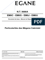 N.T. 3688A Em0C - Em0G - Em0J - Em0U: Particularités Des Mégane Cabriolet