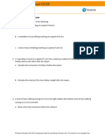 IGCSE - Physics - Worksheet 4 - Momentum