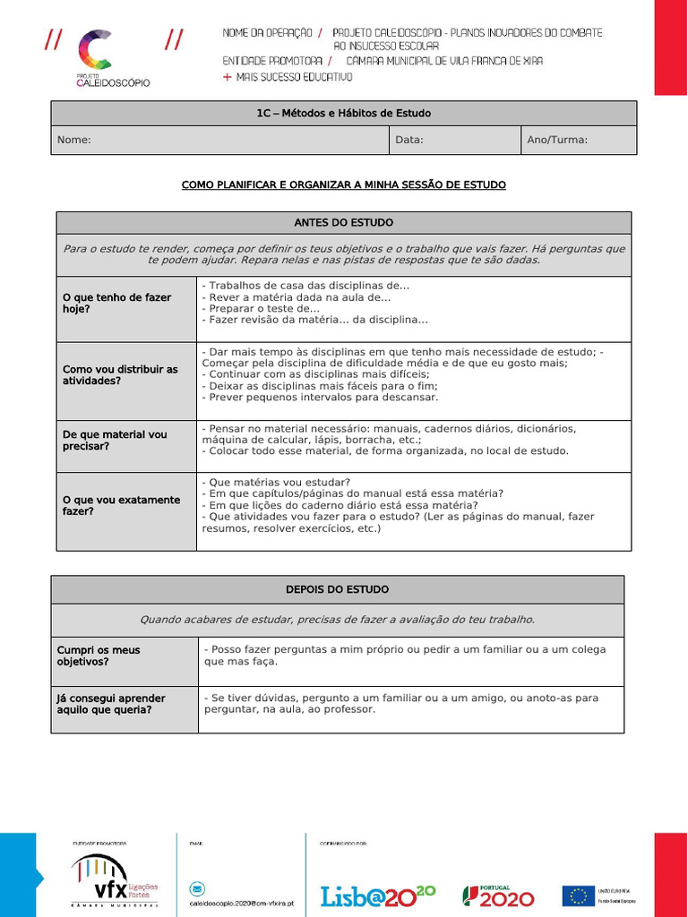 Planejamento de Sessão de Estudo | PDF | Carreira e Crescimento | Artes ...