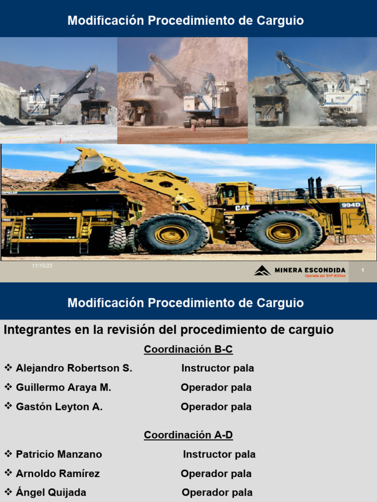 Modificación Procedimiento de Carguio 1 | PDF | Camión