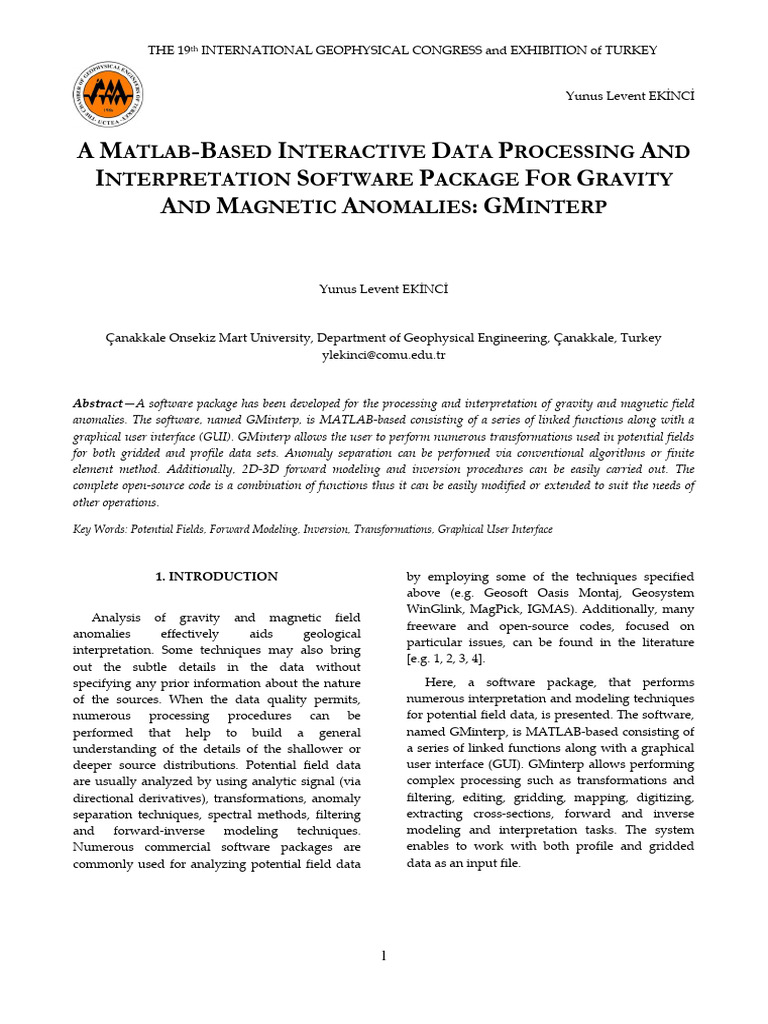 GMinterp: MATLAB Tool for Anomaly Analysis | PDF | Graphical User ...
