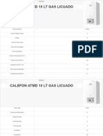 Calefon Atmd 10 LT Gas Licuado