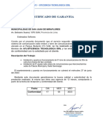 CERTIFICADO DE GARANTIA Enlace SJM